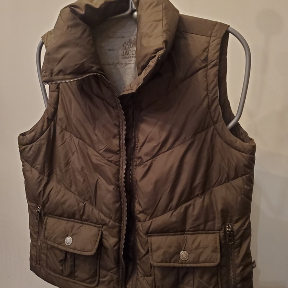 JACOB CONNEXION olive puffer vest - Picture 3 of 11